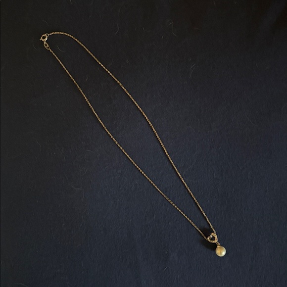 🩶 Sterling Silver Full of Love Heart & Pearl Pendant w/ Pave Crystals - Picture 6 of 6